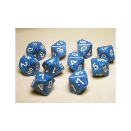 Chessex Speckled Polyhedral Ten d10 Set - Water