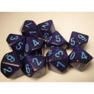 Chessex Speckled Polyhedral Ten d10 Set - Cobalt