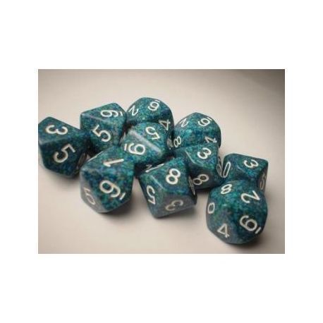 Chessex Speckled Polyhedral Ten d10 Set - Sea