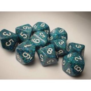 Chessex Speckled Polyhedral Ten d10 Set - Sea