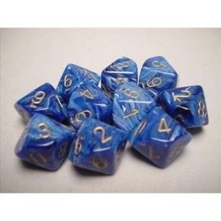 Chessex Ten D10 Sets - Phantom Teal gold