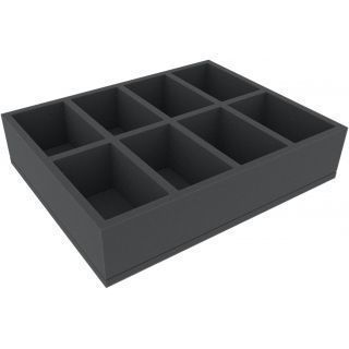 75 MM FULL-SIZE FOAM TRAY WITH 8 COMPARTMENTS