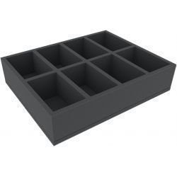 90 MM FULL-SIZE FOAM TRAY WITH 8 COMPARTMENTS