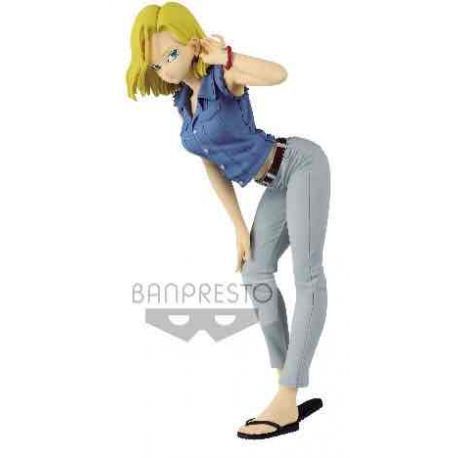 ANDROID 18 II VER. A CAMISA AZUL FIGURA 23 CM DRAGON BALL Z GLITTER & GLAMOURS