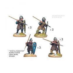 Norman spearmen in quilted armour (8 figs)