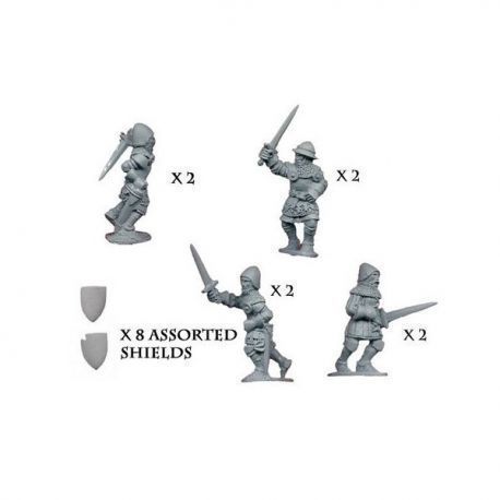 Dismounted knights with sword & shield (8)