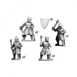 Dismounted knights with axes & maces