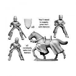 Mounted knights with lances charging