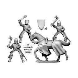Mounted knights with axes & maces