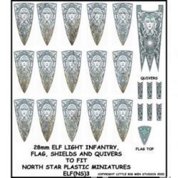 Elf Light Infantry Banner & Shields