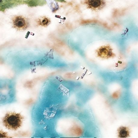 Shallow Beach 3'X3' (90X90CM) - FOR WARHAMMER, WARHAMMER 40K AND OTHER WARGAMES