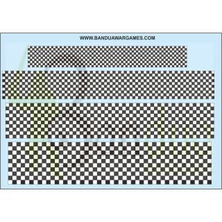 Black and white  checkerboard - Various sizes - Decal Sheet