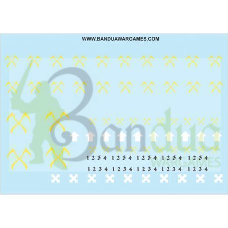 Caution Striped - Varius sizes - Decal Sheet