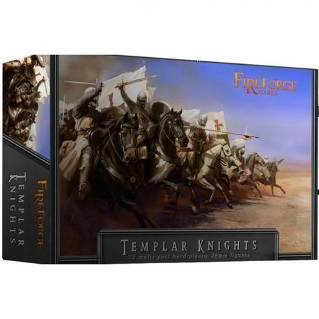 Templar Knights Cavalry : 12 plastic multipart plastic knights