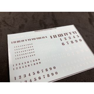Numbers Decal Sheet