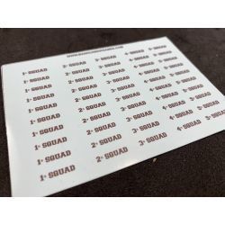 Squads 1 to 5 Decal Sheet for bases