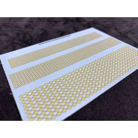 Yellow and White Diamonds Decal Sheet