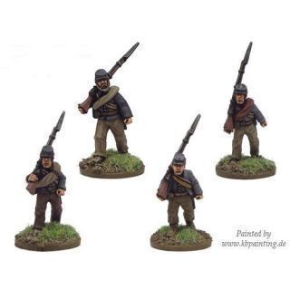 ACW Infantry in Shirt and Kepi Marching
