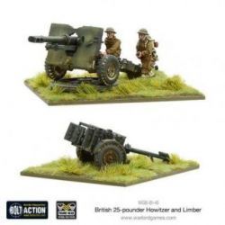 British 25 pdr Howitzer & Limber