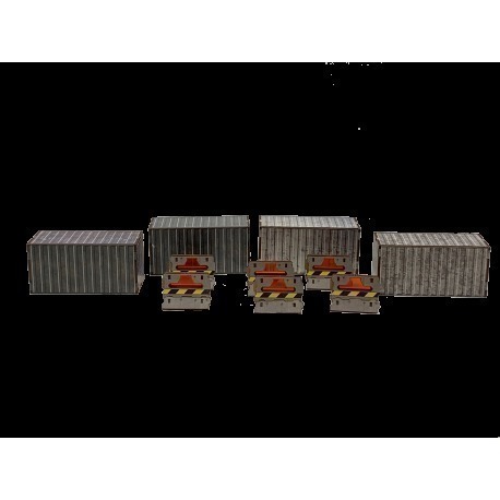 Containers and barriers Pack - Pre Painted set