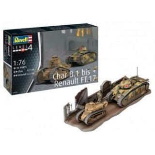 Char B.1 bis & Renault FT.17