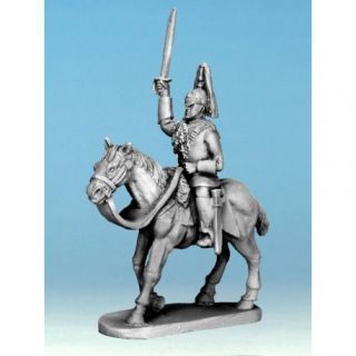 CLASSIC METAL WARHAMMER EMPIRE MOUNTED HEROIC KNIGHT WITH BROADSWORD (1666)