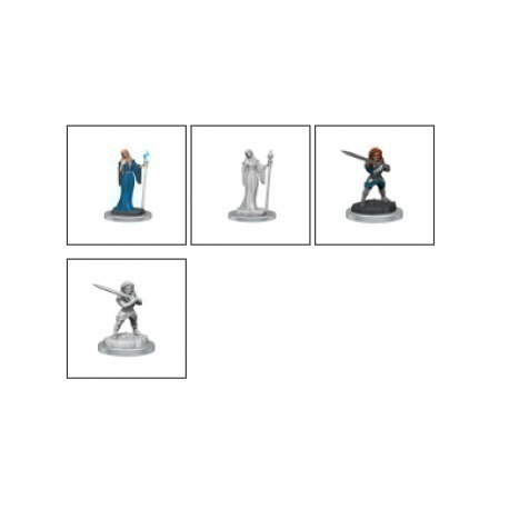 Critical Role Unpainted Miniatures: Human Wizard Female & Halfling Holy Warrior Female  (2 Units)