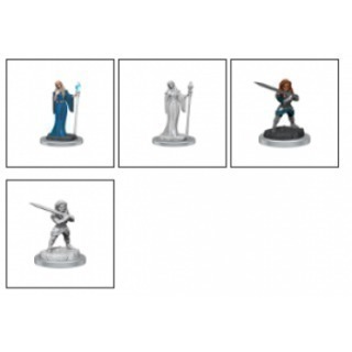 Critical Role Unpainted Miniatures: Human Wizard Female & Halfling Holy Warrior Female  (2 Units)