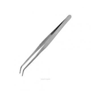 Pinzas de punta curva en acero inoxidable (175 mm.)