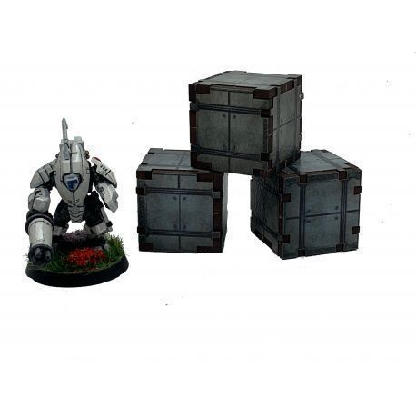 Cargo crates Set 1  - Pre painted terrain set