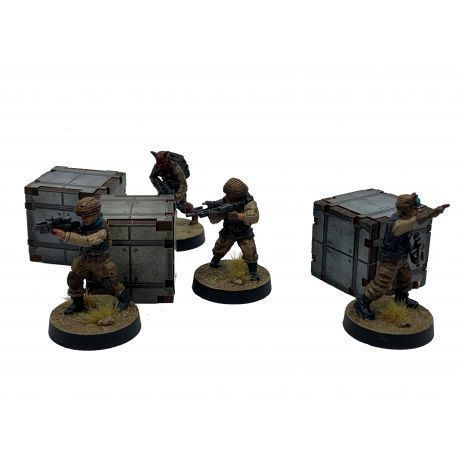 Cargo crates Set 1  - Pre painted terrain set