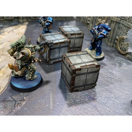 Cargo crates Set 1  - Pre painted terrain set