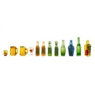 Drinking glass bottles and glasses set, 24 pieces