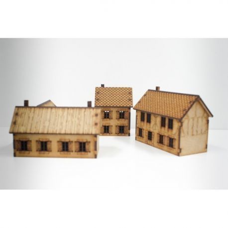 Country houses pack 15 mm ( Flames of War , Napoleonic , WWI , WWII ,)