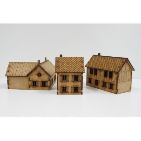 Pack De Casas De Campo 15 Mm. ( Flames of War , Napoleonic , WWI , WWII ,)