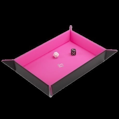 MAGNETIC DICE TRAY RECTANGULAR BLACK/PINK