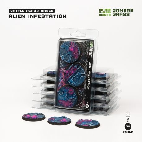 Alien Infestation Bases Round 50mm (x3)