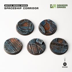 Spaceship Corridor Bases Round 40mm (x5)