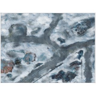 Imperiacl City Snow  1 mat 44'X60'   with deployment zones for warhammer 40k 10 edition