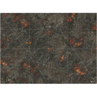 Volcanic World Play Mat 44"x60" by KRB STUDIO  with deployment zones for warhammer 40k 10 edition