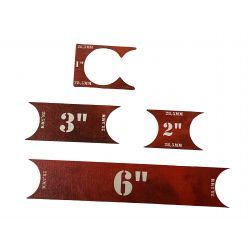 28,5mm bases rulers -  6"  3"  2" and 1"