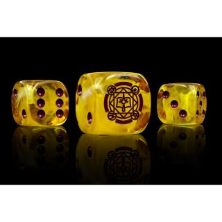 Sorcerer Kings Faction Dice On Grey And Magenta Swirl (25)