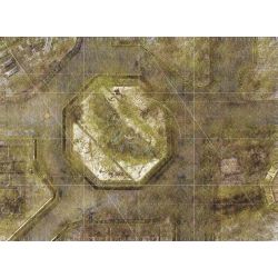 Imperial City Jungle 2 mat 44'X60' with deployment zones for warhammer 40k