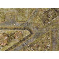 Imperial City Jungle 1 mat 44'X60' with deployment zones for warhammer 40k