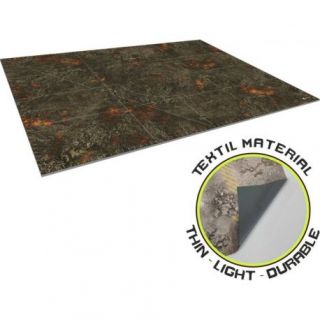 Volcanic World Play Mat 44"x60" by KRB STUDIO with deployment zones for warhammer 40k TEXTIL