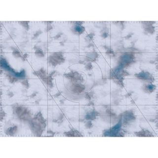 Snow and Ice mat 44''X60'' with deployment zones for warhammer 40k TEXTIL