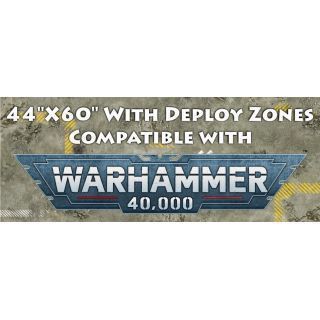 44"X60" Deploy Zones Compatible With Warhammer 40000