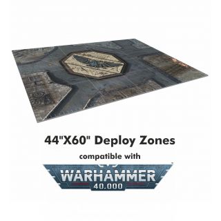 Mats 44"X60" Deploy Zones Compatible With Warhammer 40000 